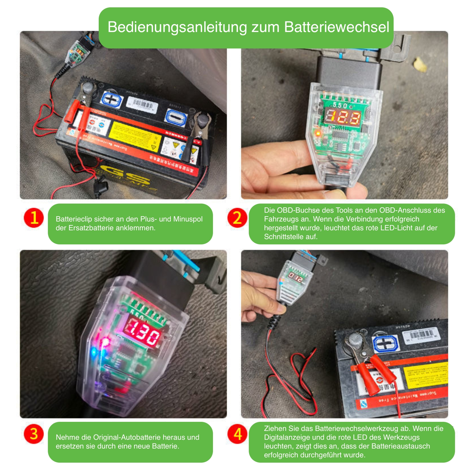PowerKeep Pro: OBD Fahrzeugbatterie-Austausch & Kriechstrom Detektor