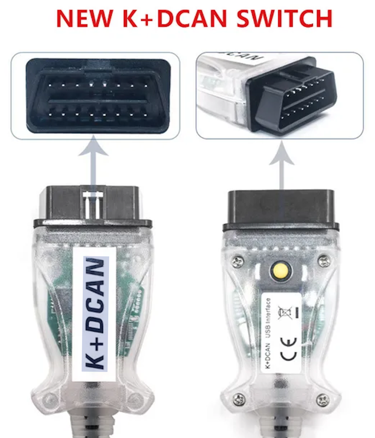 K+CAN FTDI-Chip USB-Diagnoseinterface, INPA-kompatibel für BMW neues Design Schalter