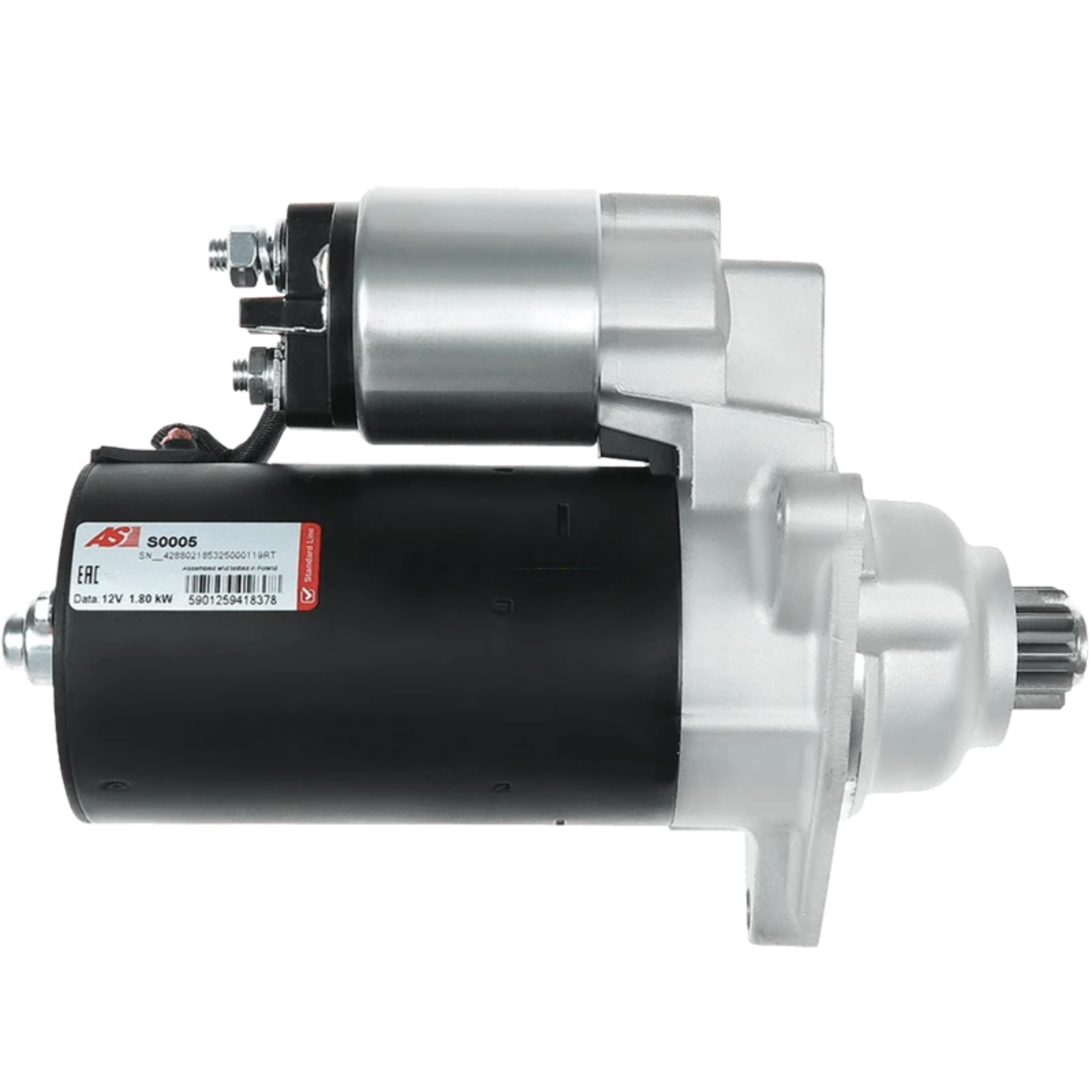 ANLASSER STARTER 1,8 kW FÜR VW TRANSPORTER T4 BUS 1.9 TD 2.4 D 2.5 TDI 2.8 VR6