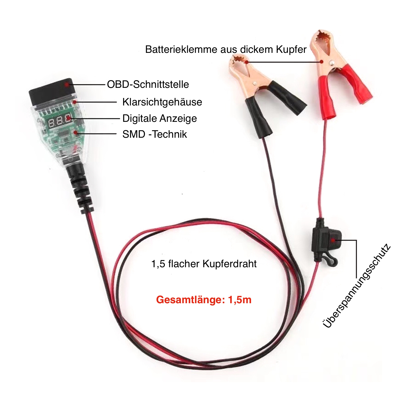 PowerKeep Pro: OBD Fahrzeugbatterie-Austausch & Kriechstrom Detektor